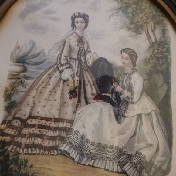 Leroy Imp Paris Oval Framed Print La Mode Illustree Bureaux Du Journal * - Picture 7 of 14